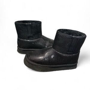 Juicy Couture Black Sequin Ankle Boots